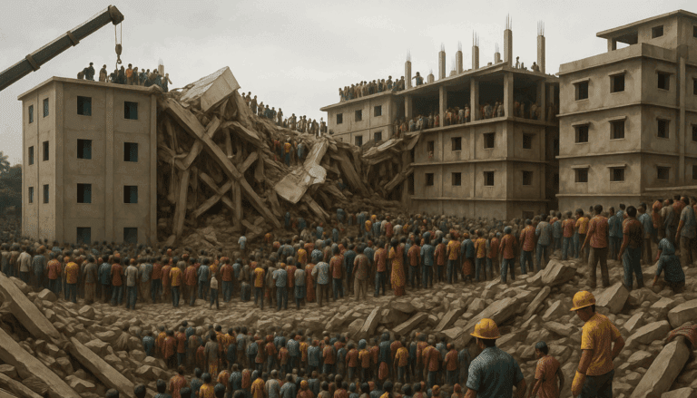 AI generated image of rana plaza tragedy